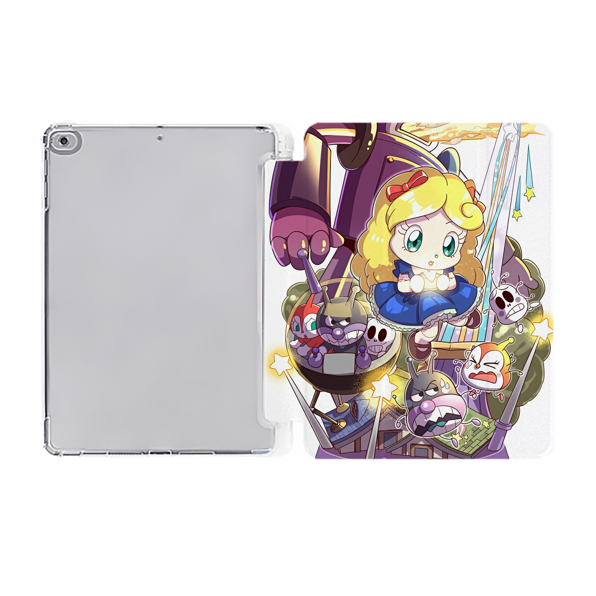 （画像用） アンパンマン Anpanman IPad ケース ペン収納付き 三つ折りスタンド PUレザー×シリコン 対応機種9.5/10.5/10.9インチ